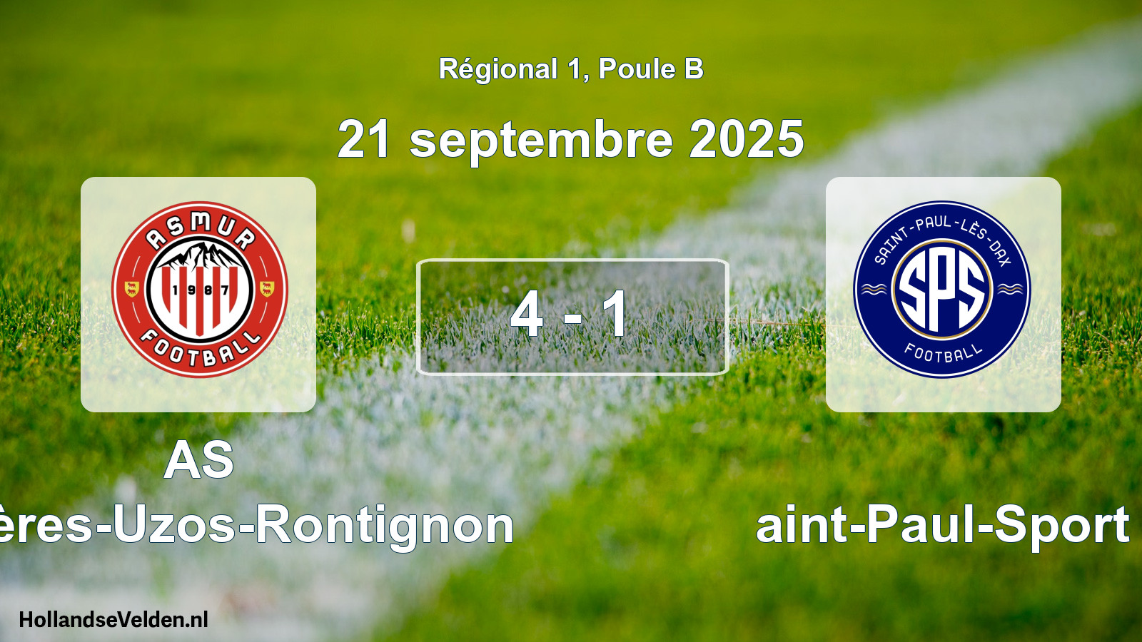 Match joué: AS Mazères-Uzos-Rontignon - Saint-Paul-Sport 4 - 1 (21 septembre 2025)
