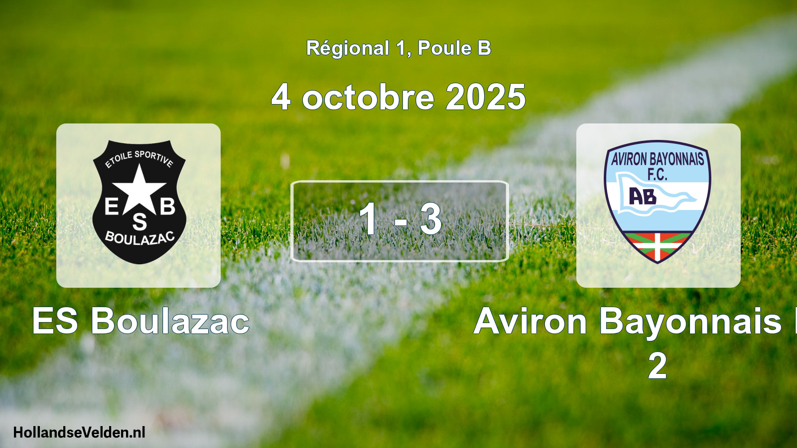 Total number of matches played: ES Boulazac - Aviron Bayonnais FC 2 1 - 3 (4 October 2025)