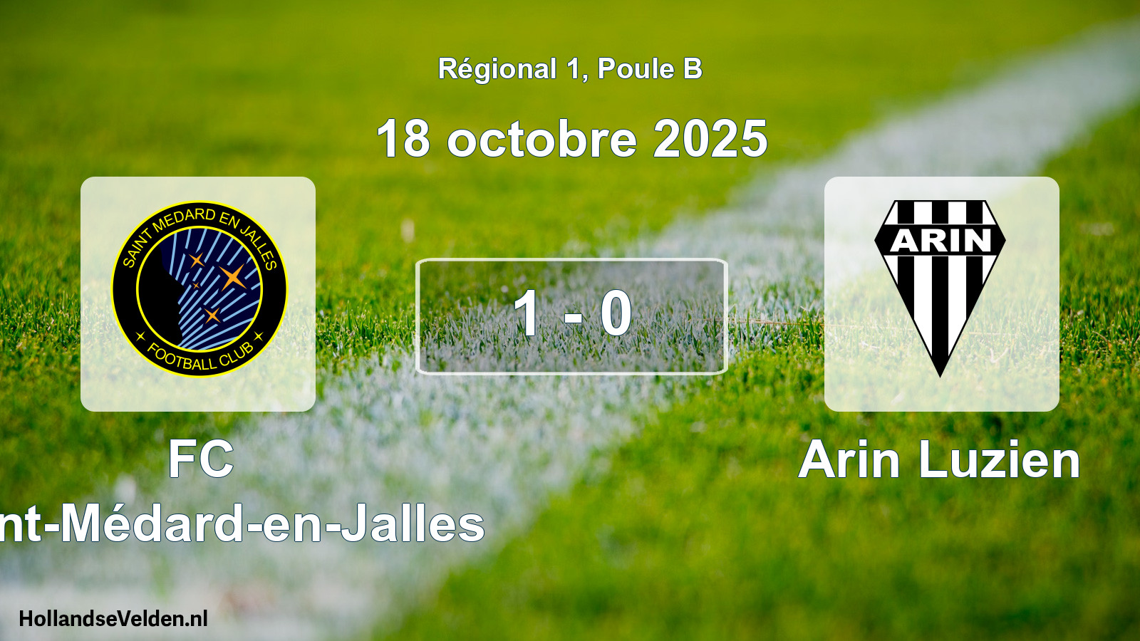 Total number of matches played: FC Saint-Médard-en-Jalles - Arin Luzien 1 - 0 (18 October 2025)