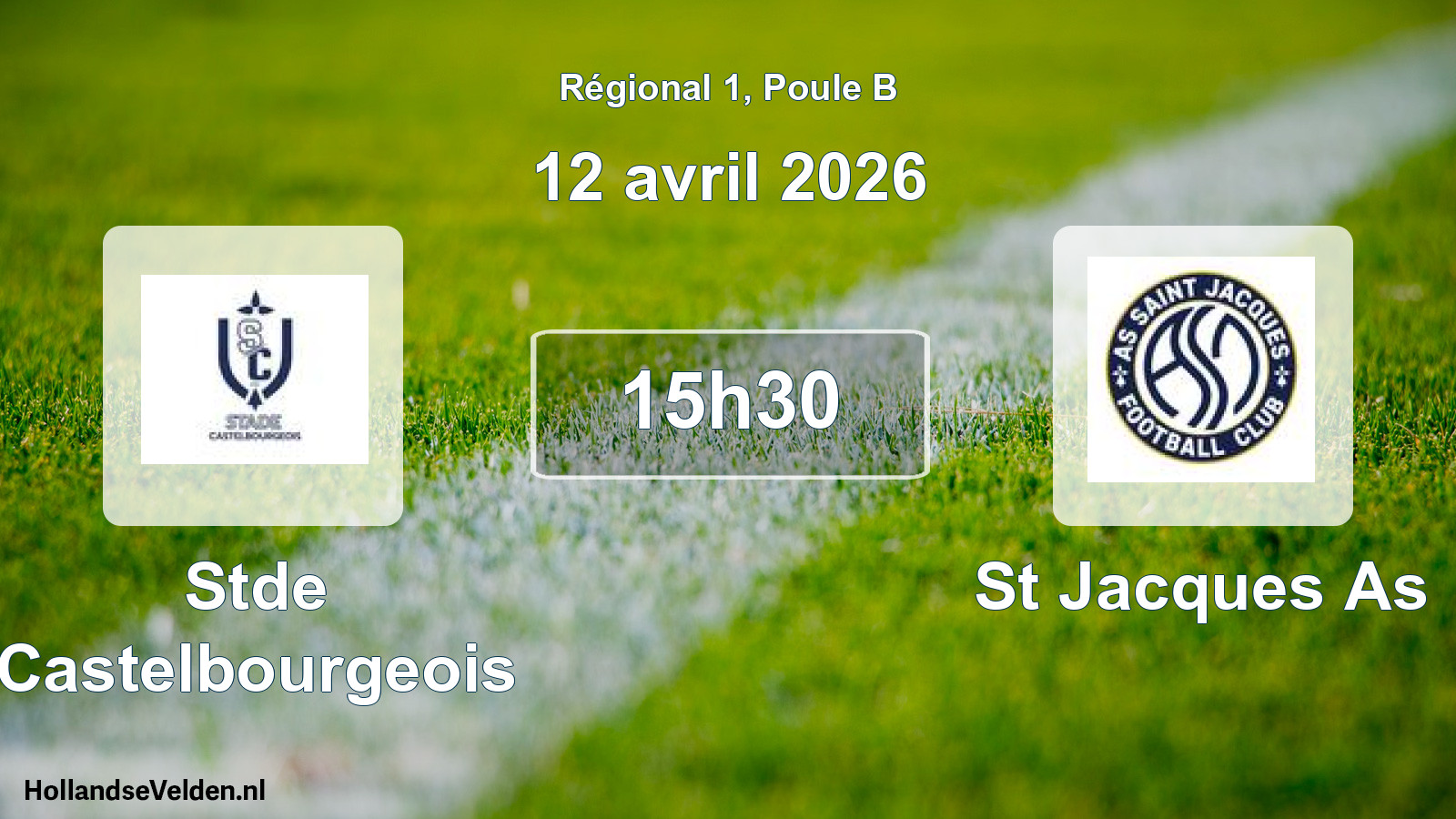 Geplande wedstrijd: Stde Castelbourgeois - St Jacques As (12 april 2026)