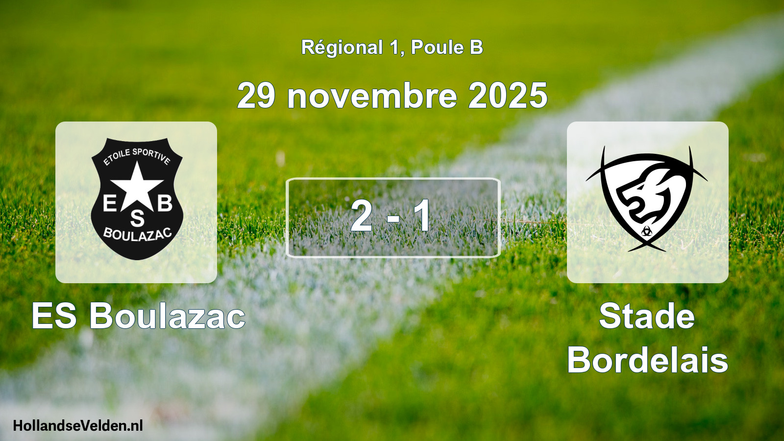 Total number of matches played: ES Boulazac - Stade Bordelais 2 - 1 (29 November 2025)