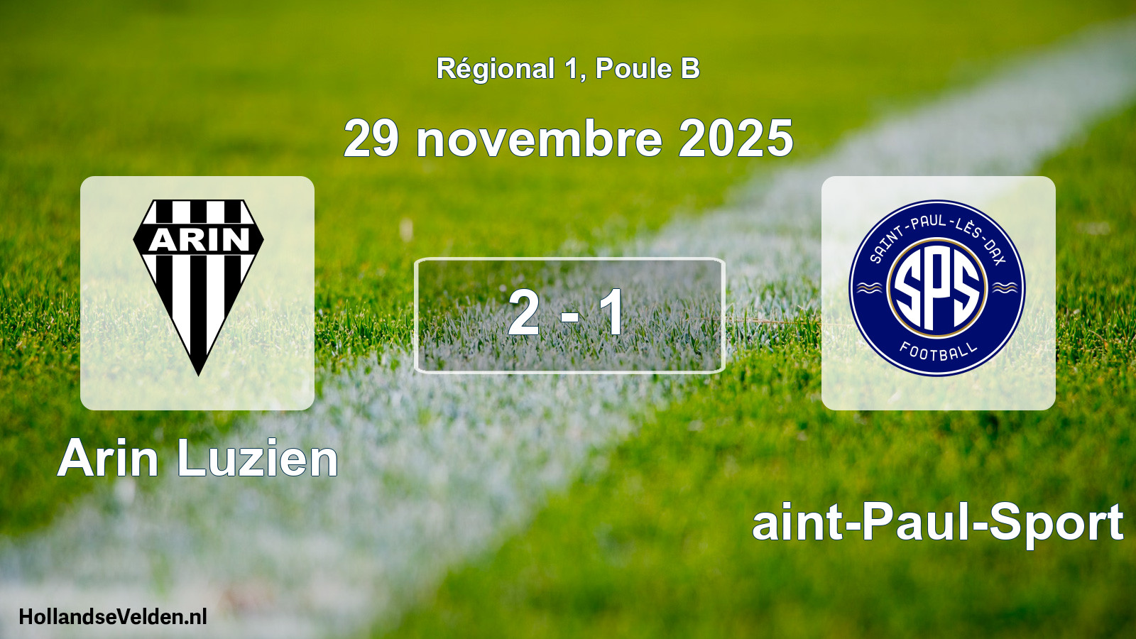 Match joué: Arin Luzien - Saint-Paul-Sport 2 - 1 (29 novembre 2025)