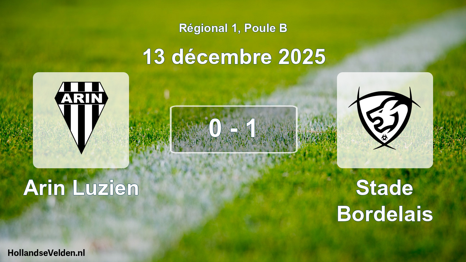 Match joué: Arin Luzien - Stade Bordelais 0 - 1 (13 décembre 2025)