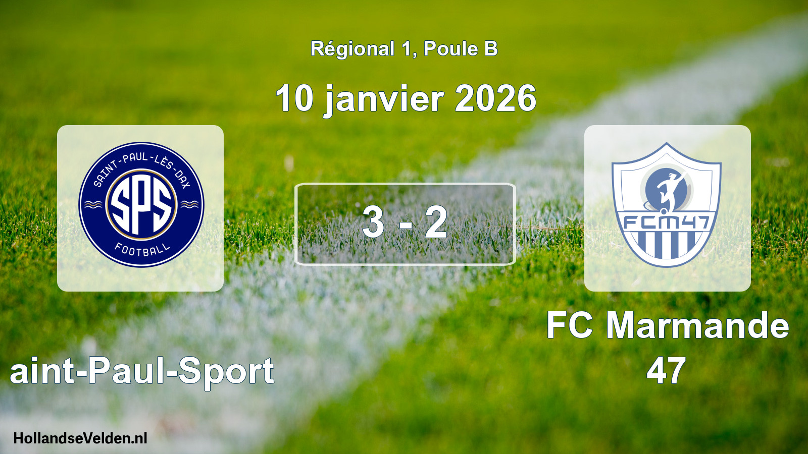 Scheduled Match: Saint-Paul-Sport - FC Marmande 47 (10 January 2026)