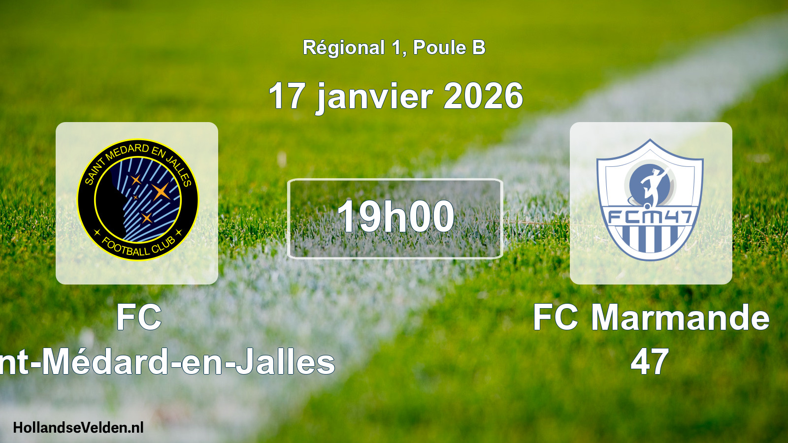 Match programmé: FC Saint-Médard-en-Jalles - FC Marmande 47 (17 janvier 2026)