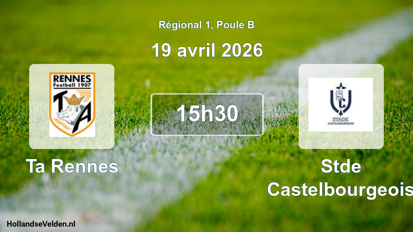 Geplande wedstrijd: Ta Rennes - Stde Castelbourgeois (19 april 2026)