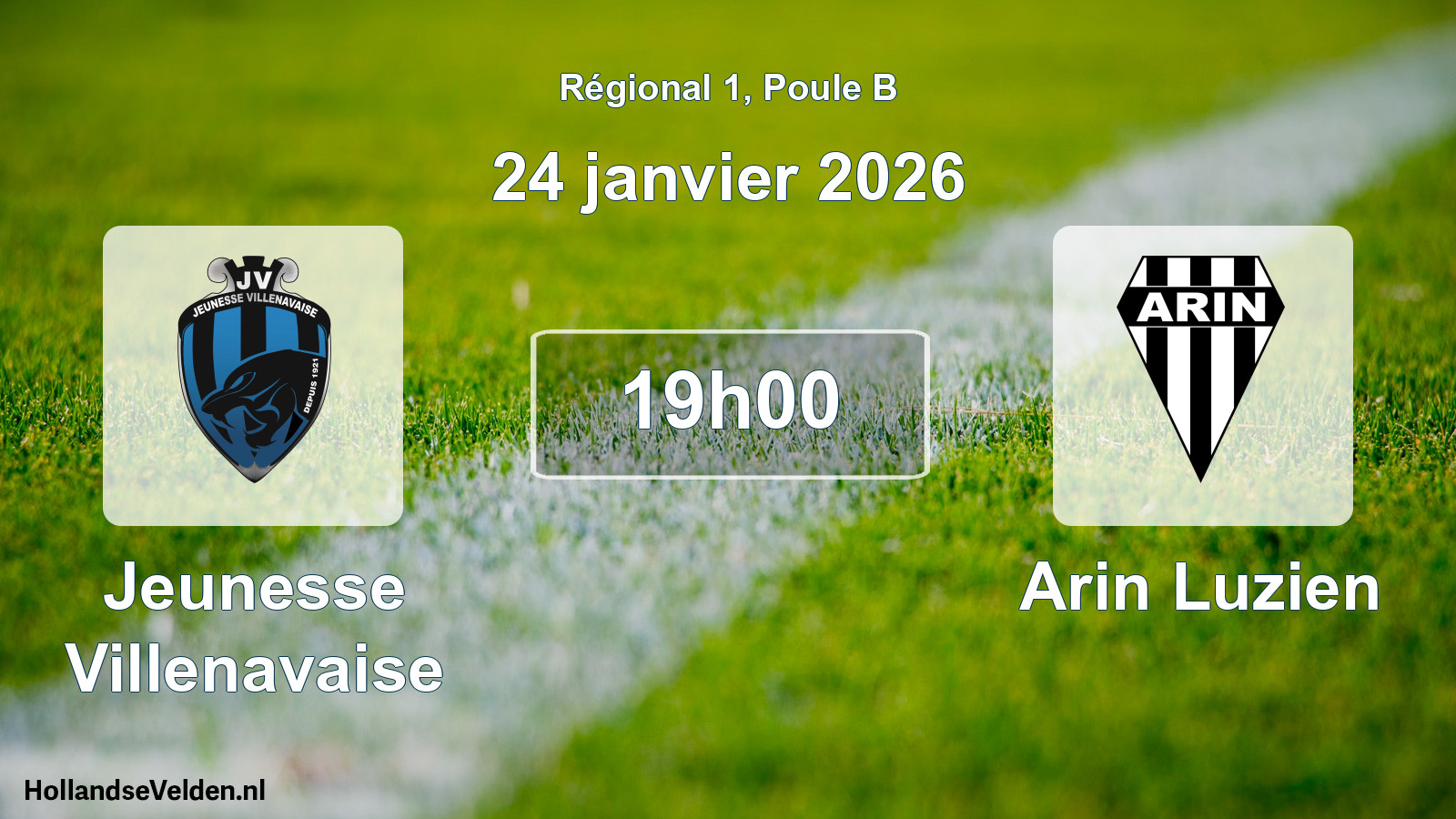 Scheduled Match: Jeunesse Villenavaise - Arin Luzien (24 January 2026)