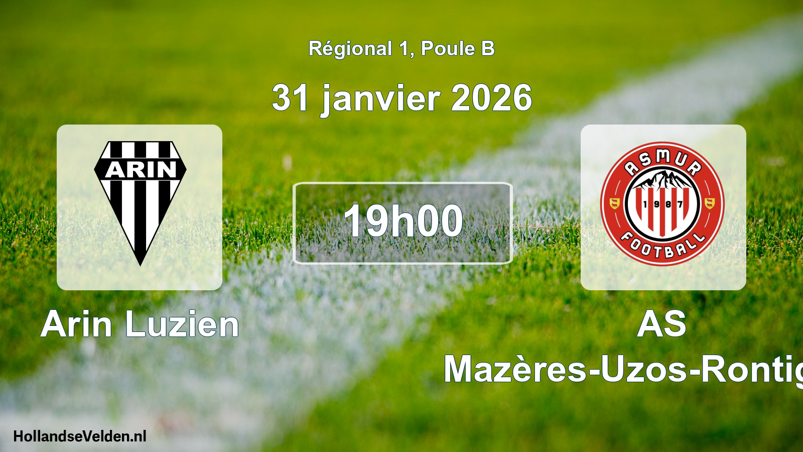 Scheduled Match: Arin Luzien - AS Mazères-Uzos-Rontignon (31 January 2026)