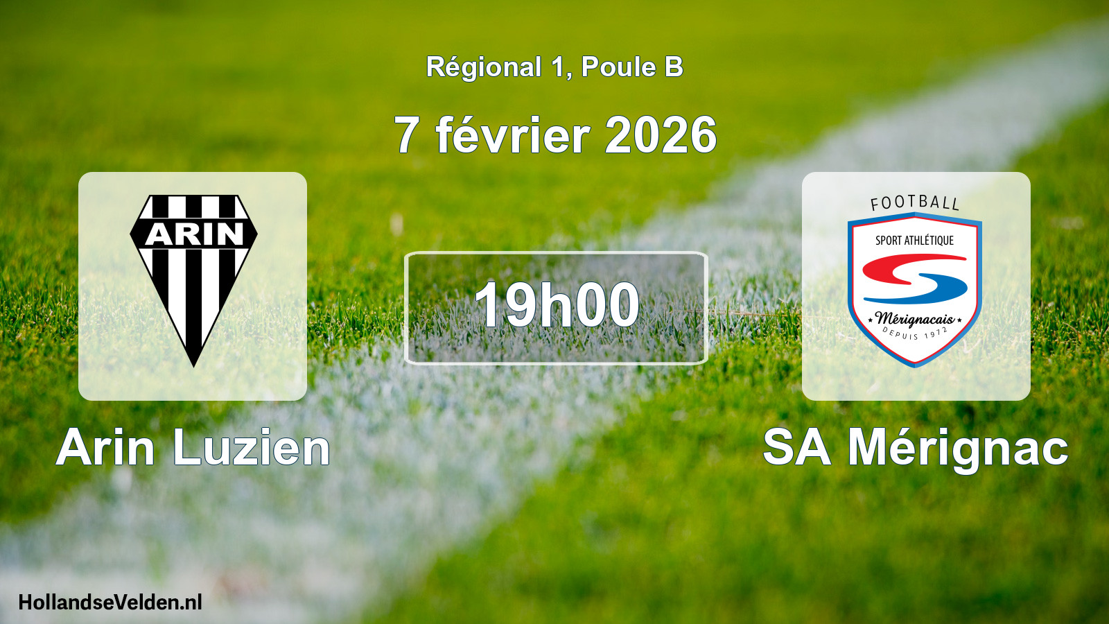 Match programmé: Arin Luzien - SA Mérignac (7 février 2026)