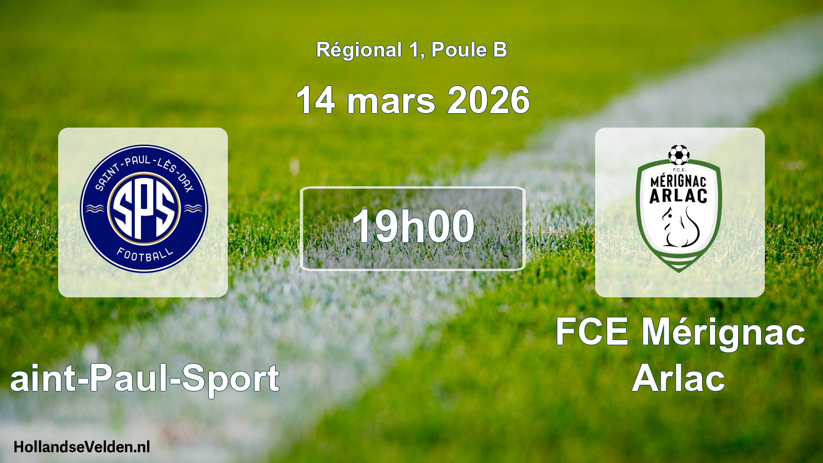 Scheduled Match: Saint-Paul-Sport - FCE Mérignac Arlac (14 March 2026)