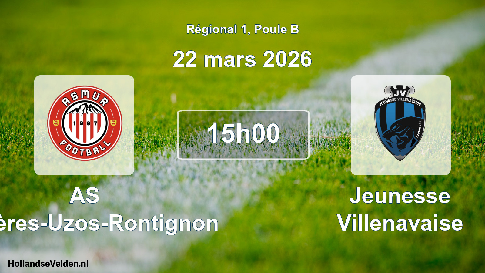 Scheduled Match: AS Mazères-Uzos-Rontignon - Jeunesse Villenavaise (22 March 2026)