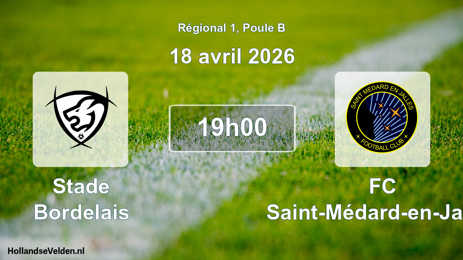 Match programmé: Stade Bordelais - FC Saint-Médard-en-Jalles (18 avril 2026)