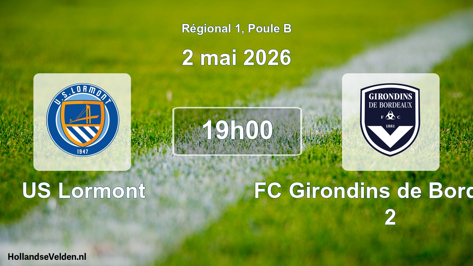 Scheduled Match: US Lormont - FC Girondins de Bordeaux 2 (2 May 2026)