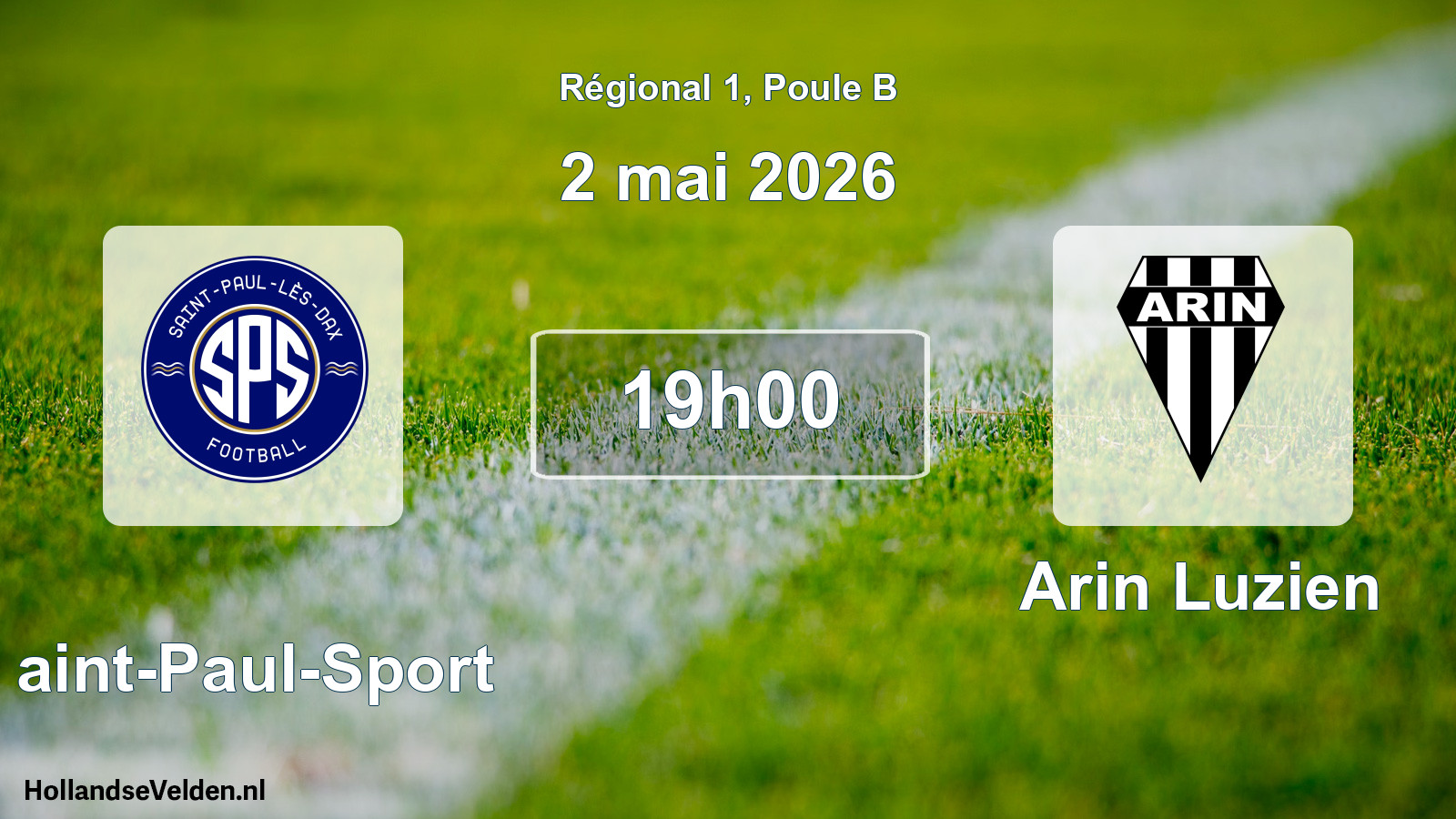 Match programmé: Saint-Paul-Sport - Arin Luzien (2 mai 2026)