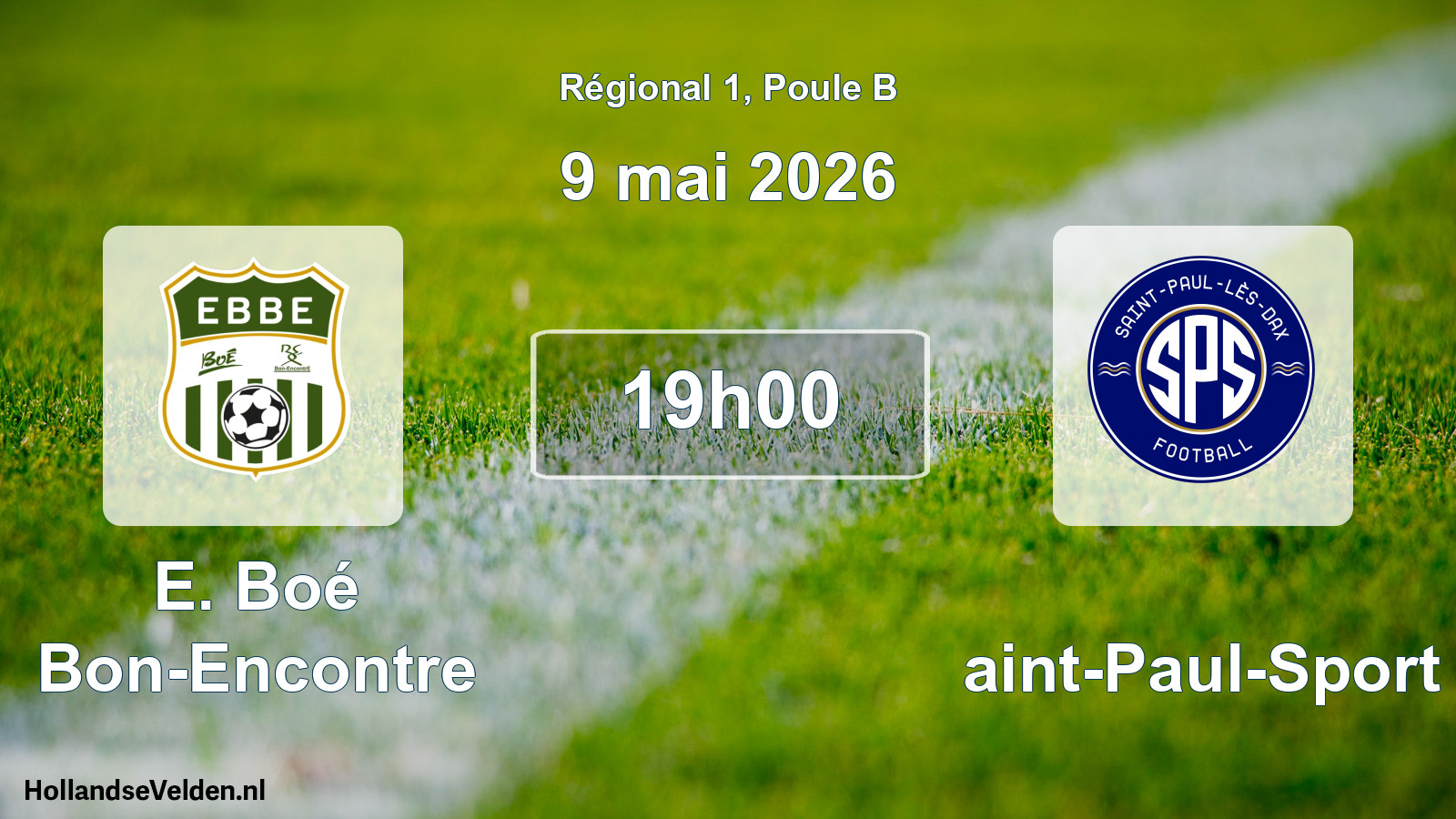 Match programmé: E. Boé Bon-Encontre - Saint-Paul-Sport (9 mai 2026)