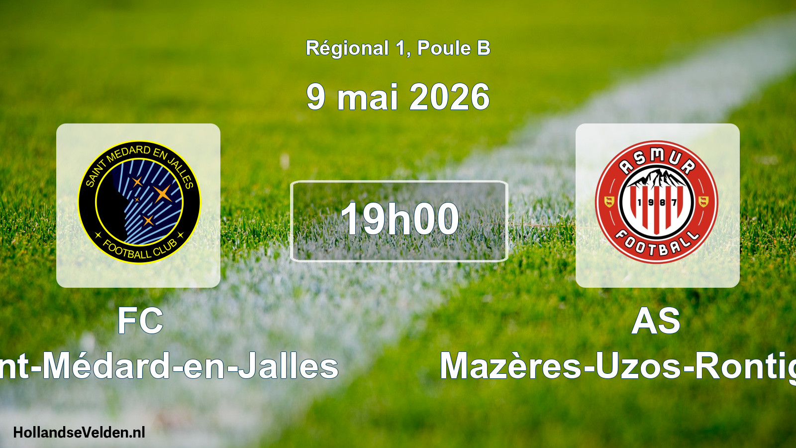 Match programmé: FC Saint-Médard-en-Jalles - AS Mazères-Uzos-Rontignon (9 mai 2026)