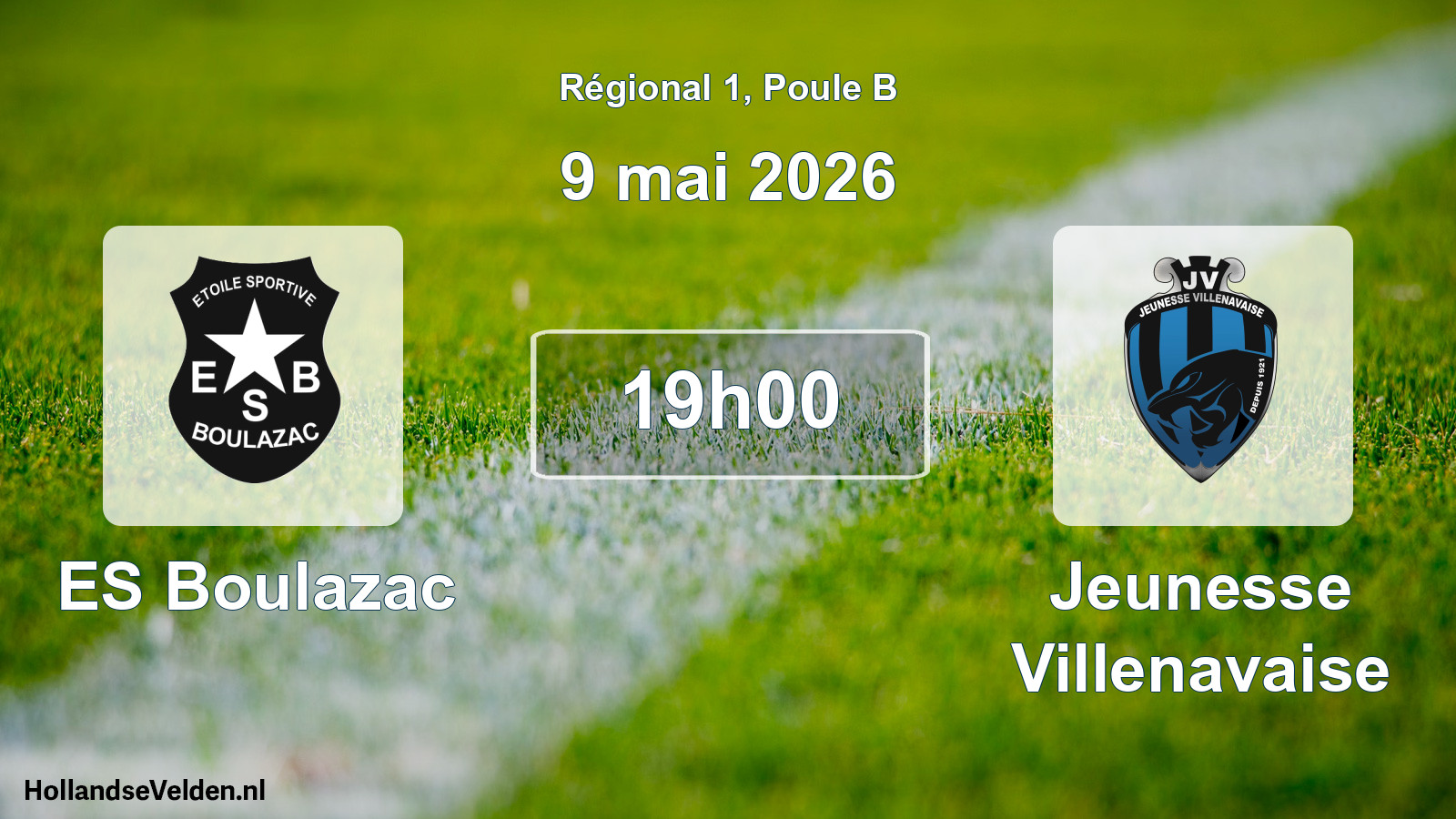 Match programmé: ES Boulazac - Jeunesse Villenavaise (9 mai 2026)