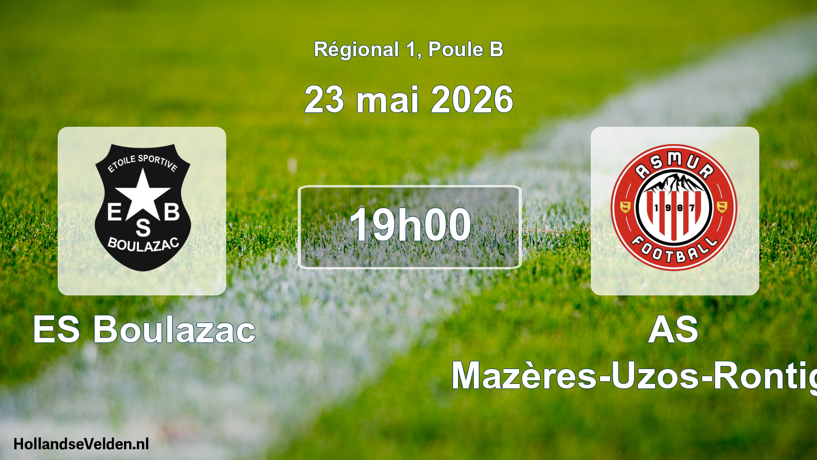 Scheduled Match: ES Boulazac - AS Mazères-Uzos-Rontignon (23 May 2026)