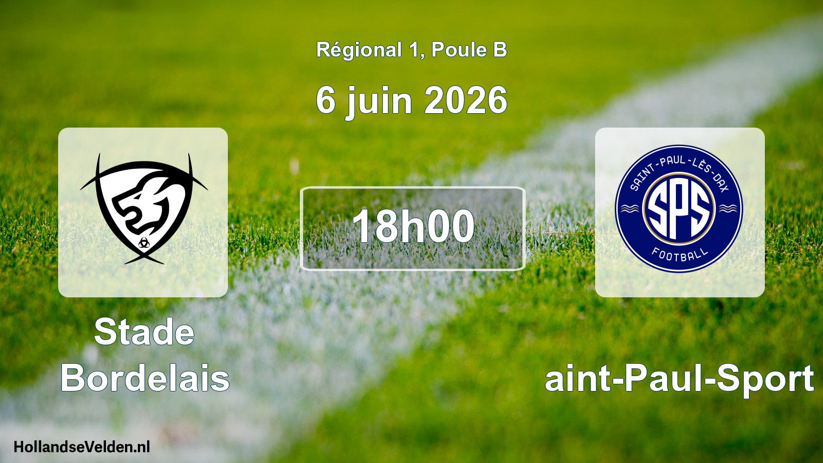Match programmé: Stade Bordelais - Saint-Paul-Sport (6 juin 2026)