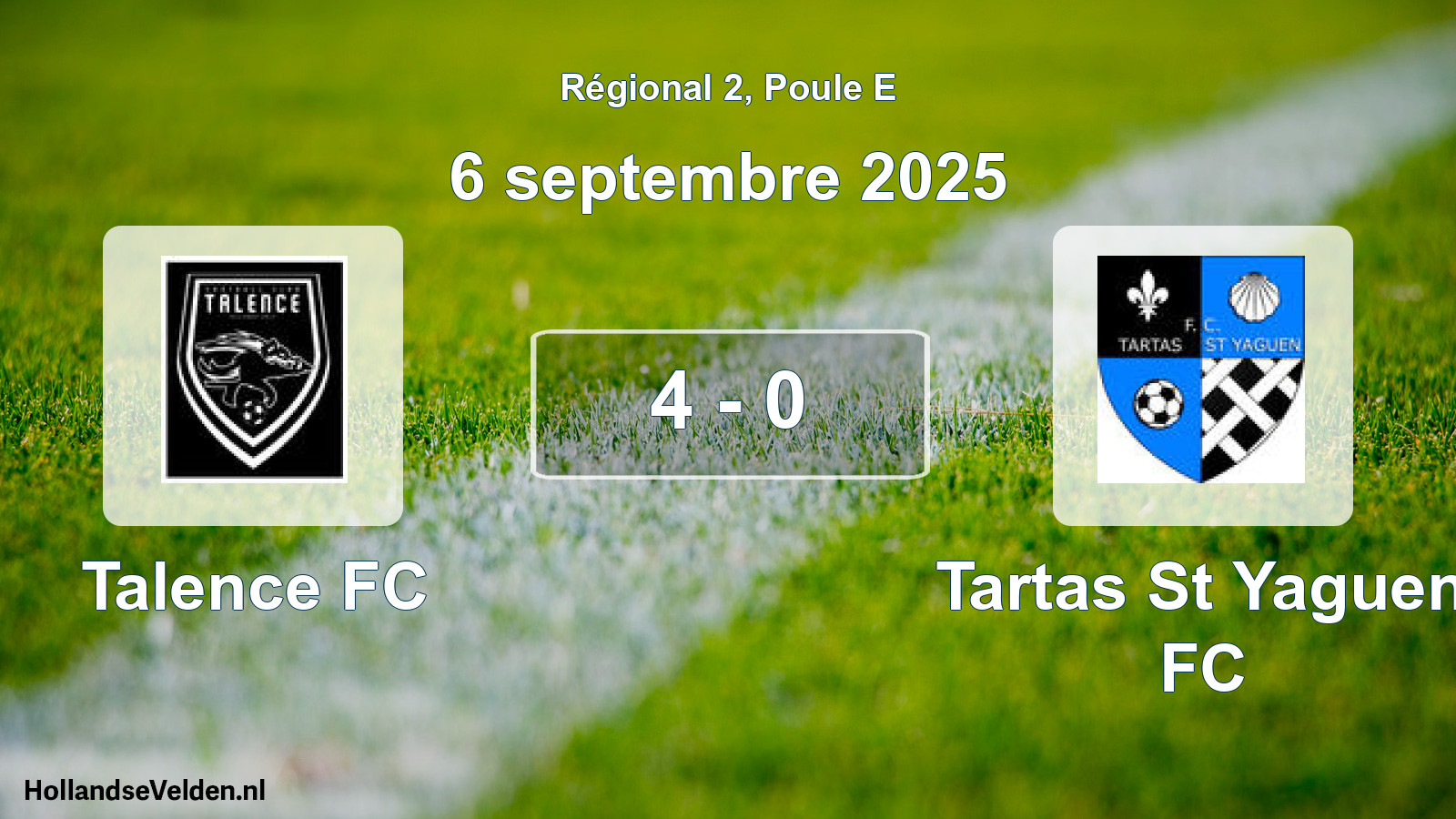 Match joué: Talence FC - Tartas St Yaguen FC 4 - 0 (6 septembre 2025)