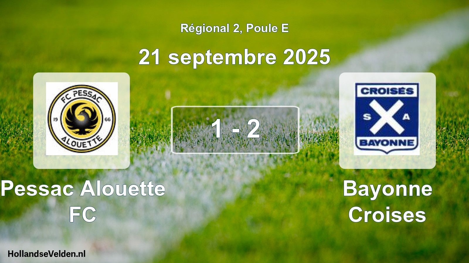 Match joué: Pessac Alouette FC - Bayonne Croises 1 - 2 (21 septembre 2025)