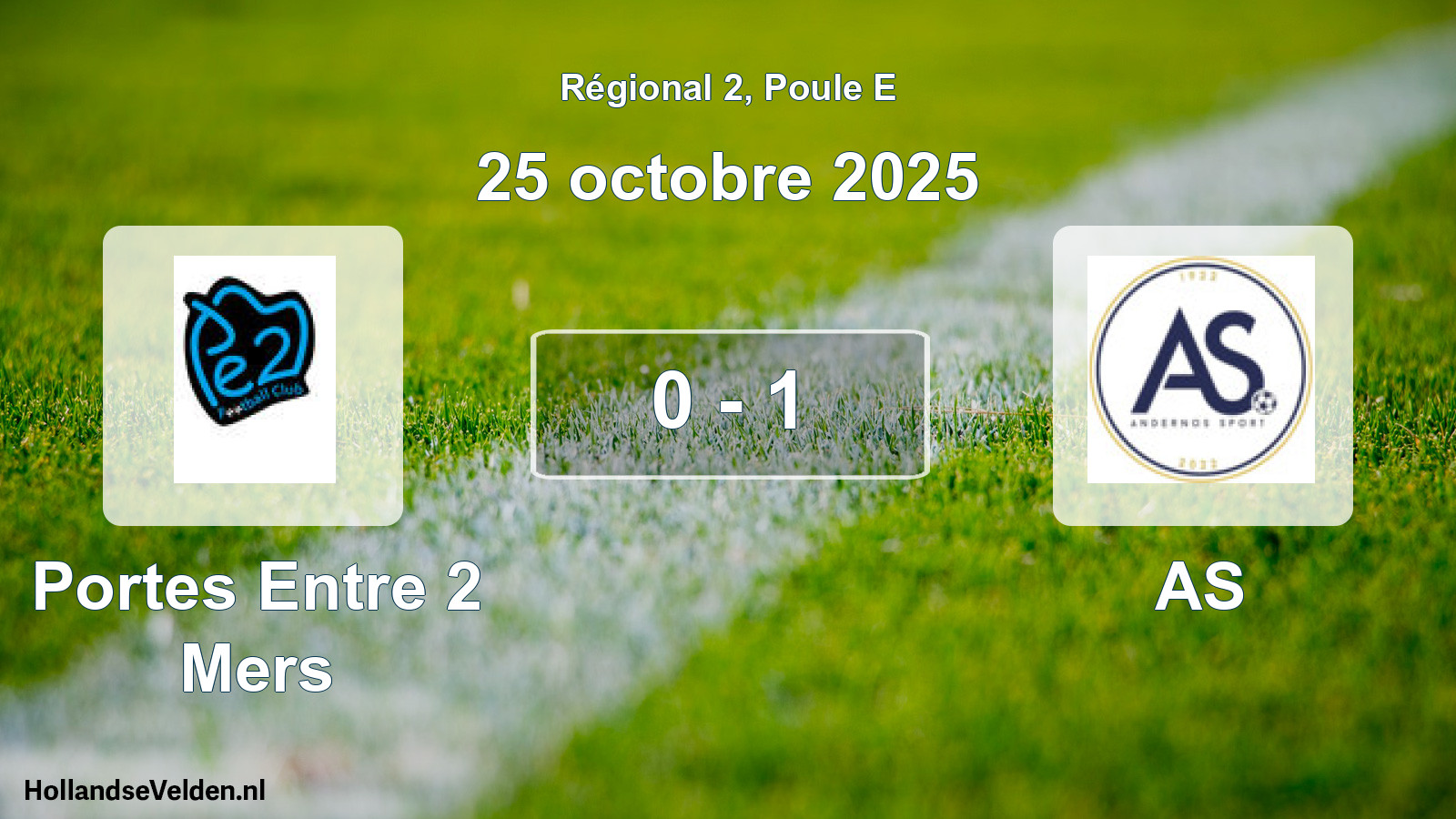 Match joué: Portes Entre 2 Mers - AS 0 - 1 (25 octobre 2025)