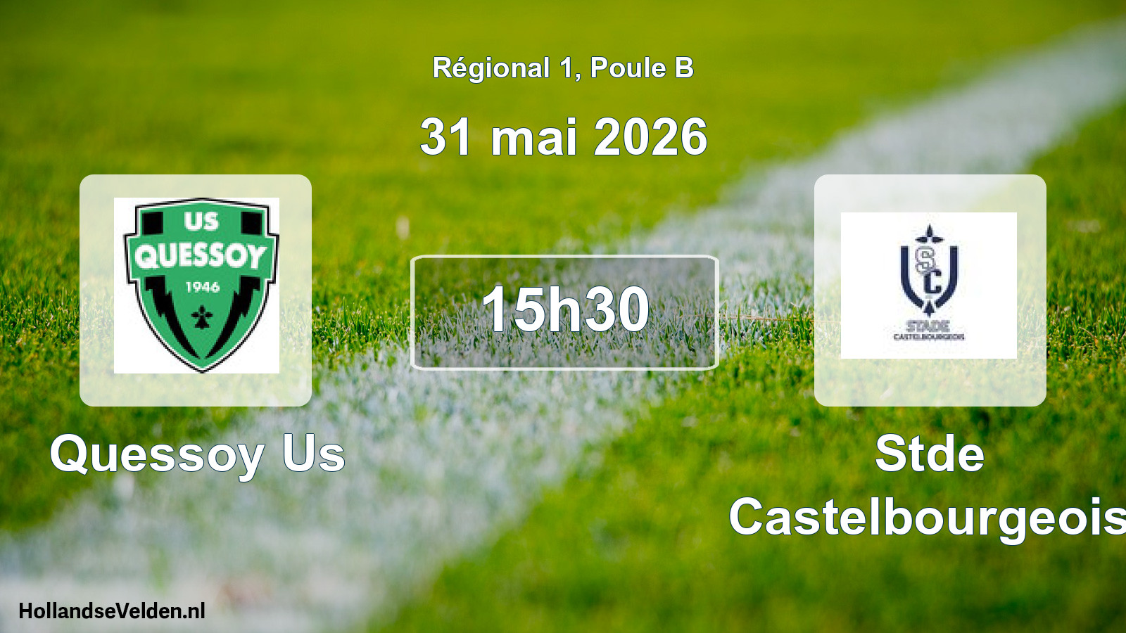 Scheduled Match: Quessoy Us - Stde Castelbourgeois (31 May 2026)