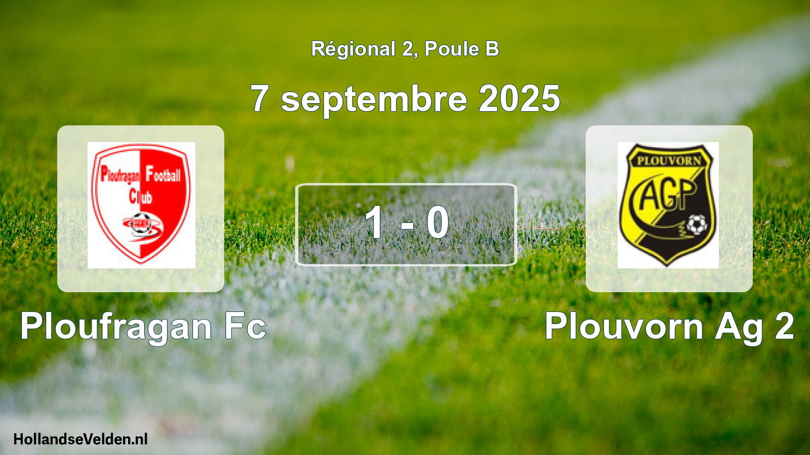 Gespeelde wedstrijd: Ploufragan Fc - Plouvorn Ag 2 1 - 0 (7 septembre 2025)