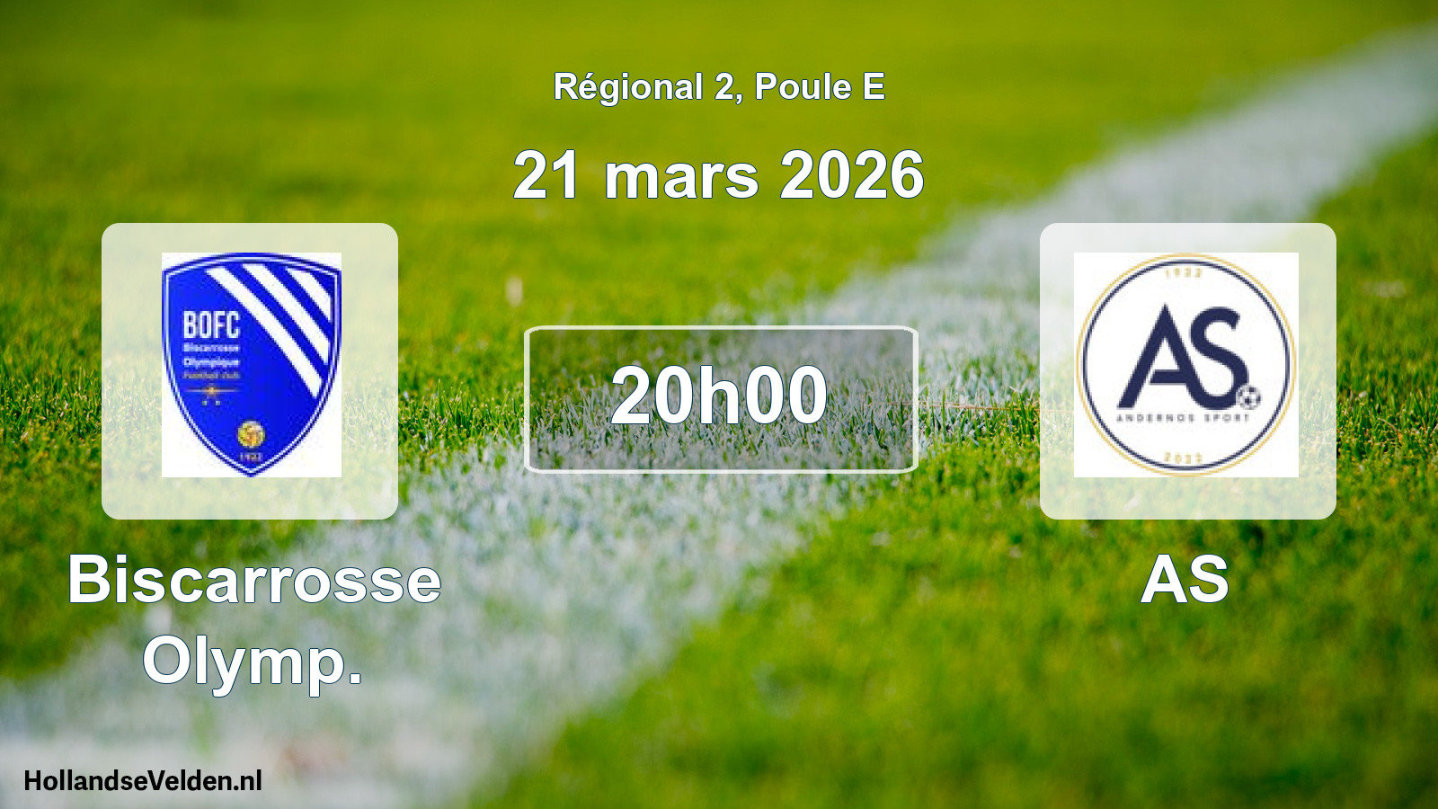 Scheduled Match: Biscarrosse Olymp. - AS (21 March 2026)