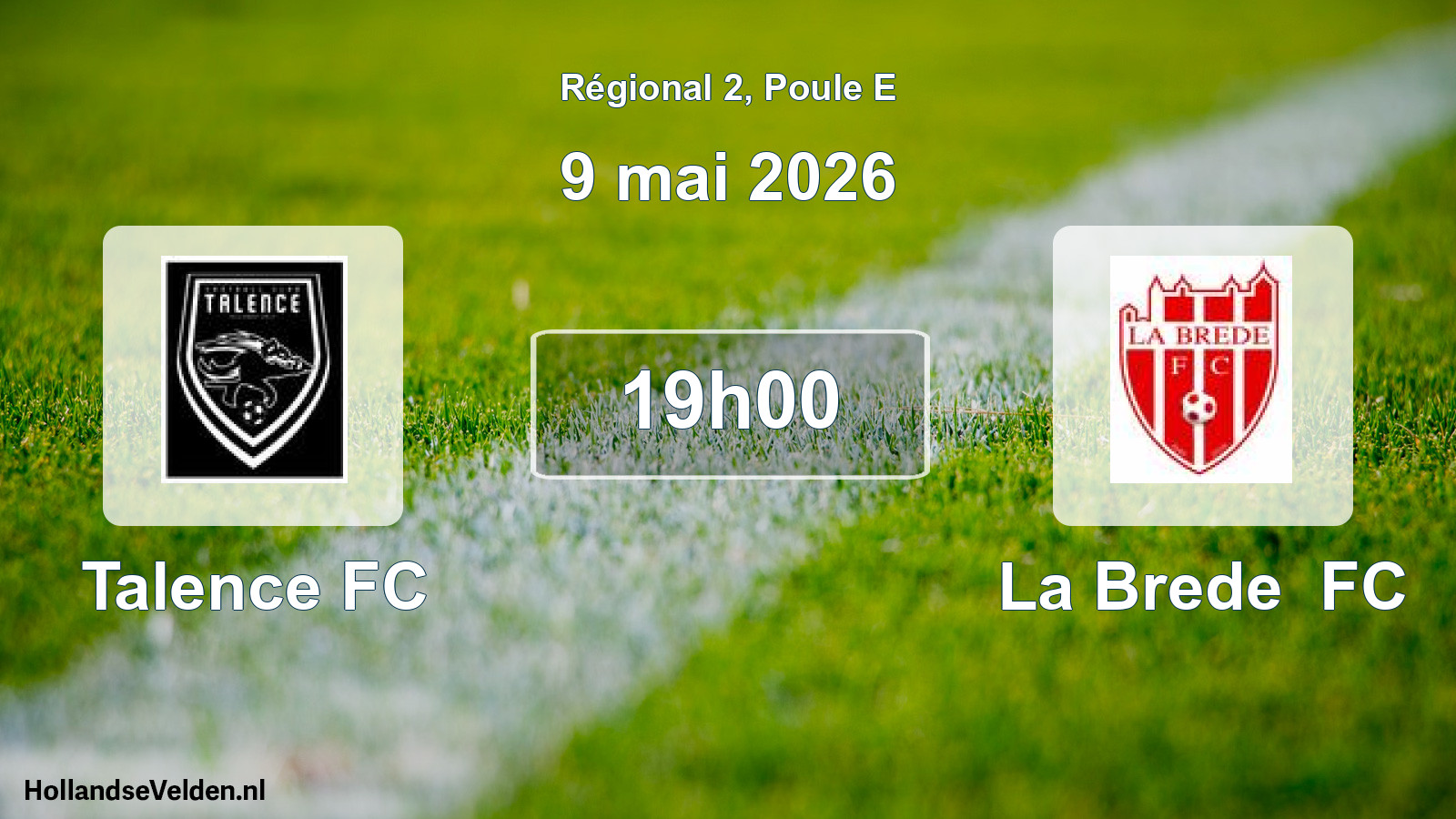 Match programmé: Talence FC - La Brede FC (9 mai 2026)