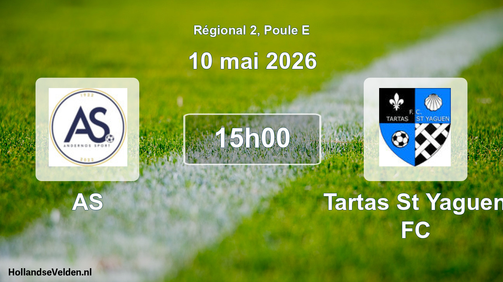Match programmé: AS - Tartas St Yaguen FC (10 mai 2026)