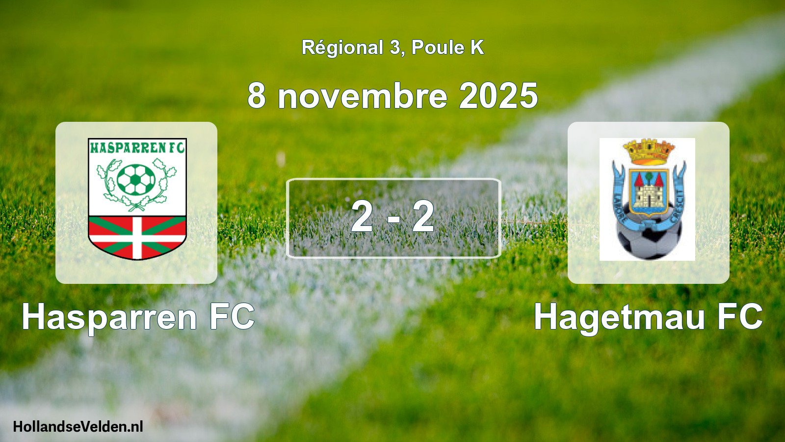 Match joué: Hasparren FC - Hagetmau FC 2 - 2 (8 novembre 2025)