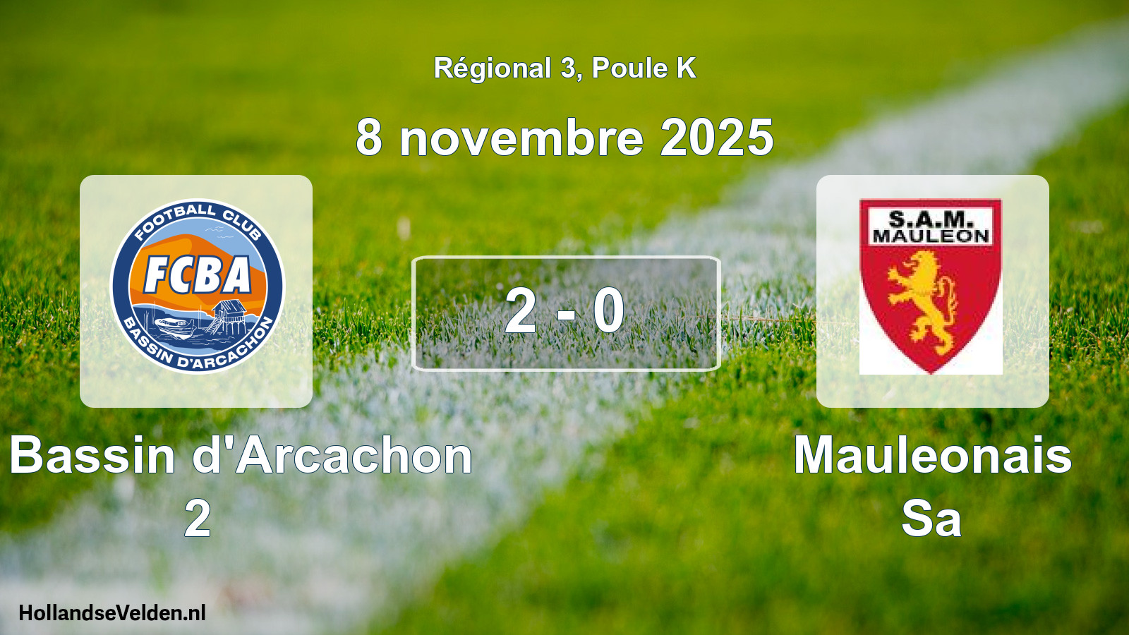 Total number of matches played: FC Bassin d'Arcachon 2 - Mauleonais Sa 2 - 0 (8 November 2025)