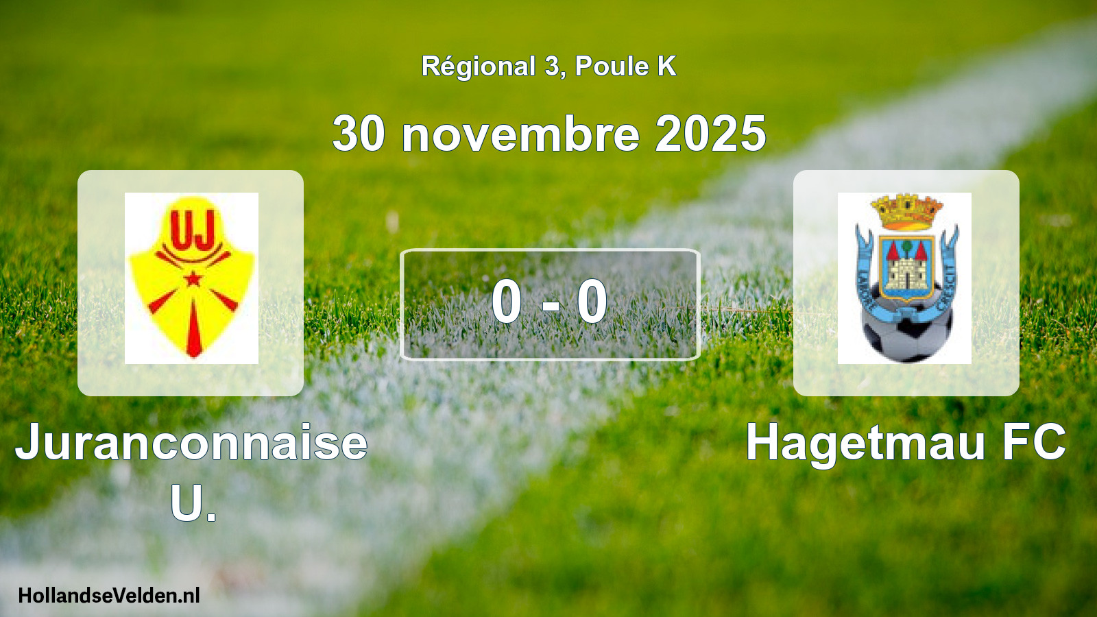 Match joué: Juranconnaise U. - Hagetmau FC 0 - 0 (30 novembre 2025)