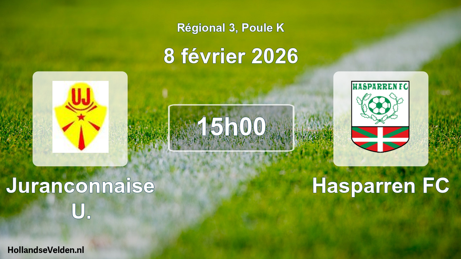 Match programmé: Juranconnaise U. - Hasparren FC (8 février 2026)