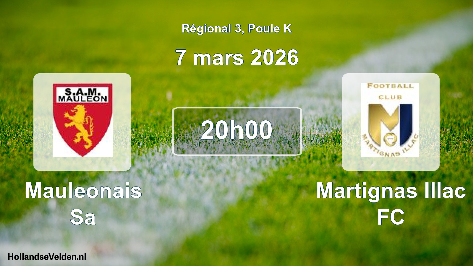 Match programmé: Mauleonais Sa - Martignas Illac FC (7 mars 2026)
