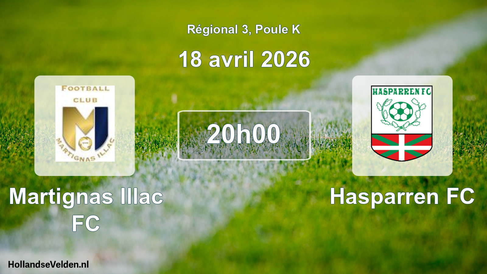 Scheduled Match: Martignas Illac FC - Hasparren FC (18 April 2026)