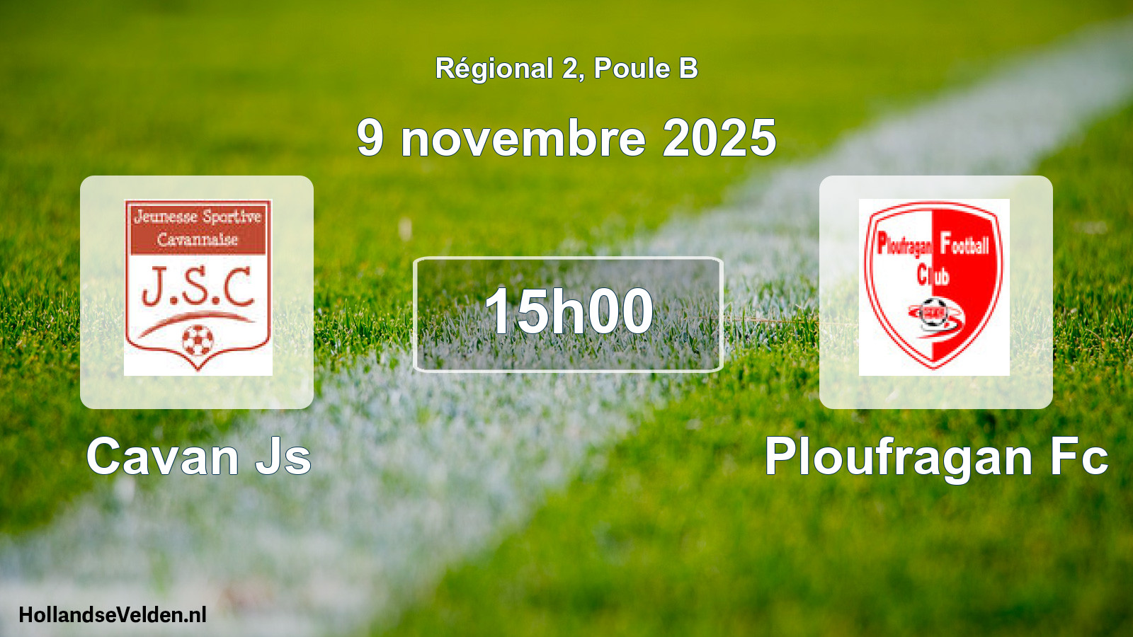 Geplande wedstrijd: Cavan Js - Ploufragan Fc (9 november 2025)