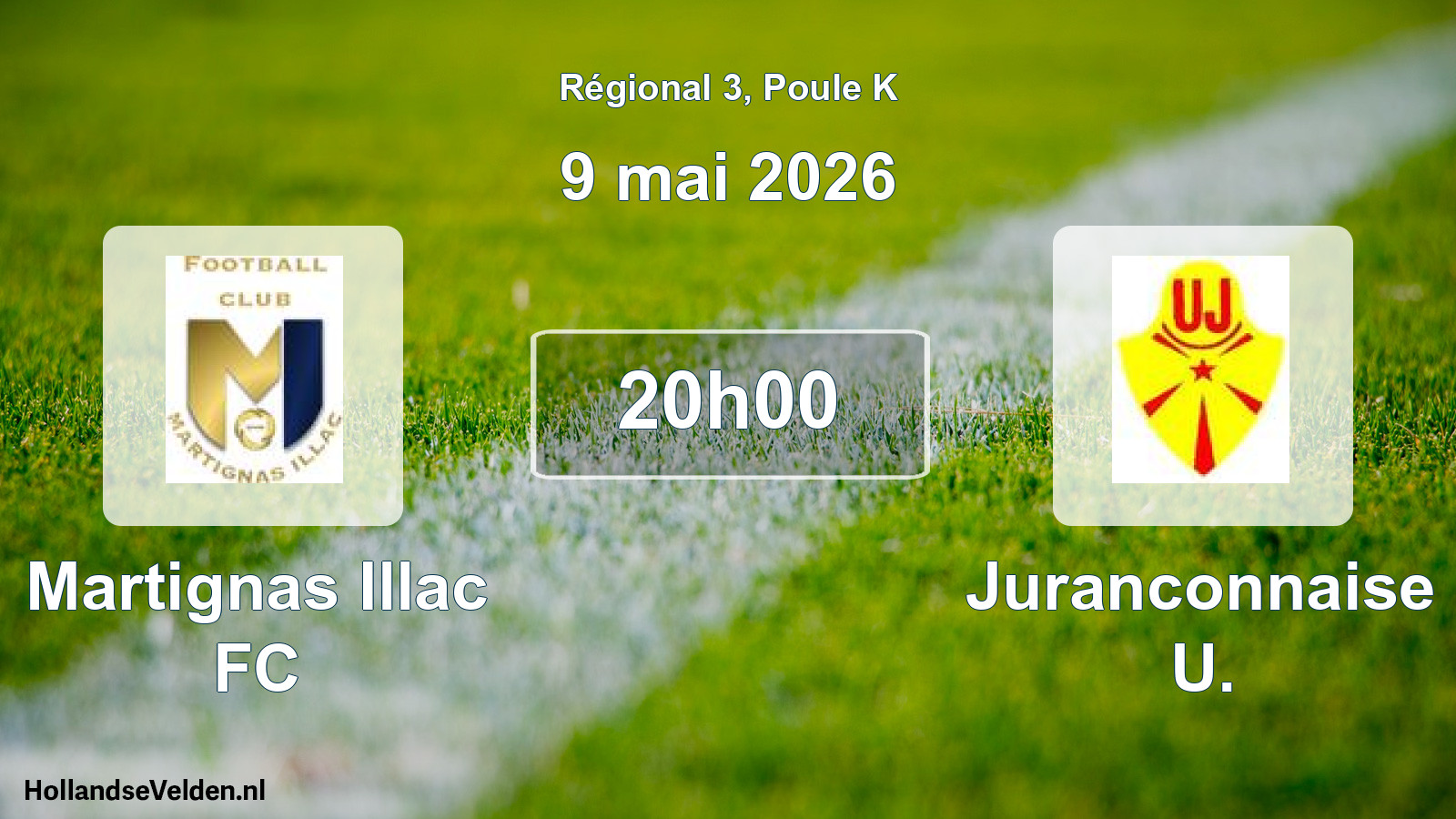 Geplande wedstrijd: Martignas Illac FC - Juranconnaise U. (9 mei 2026)