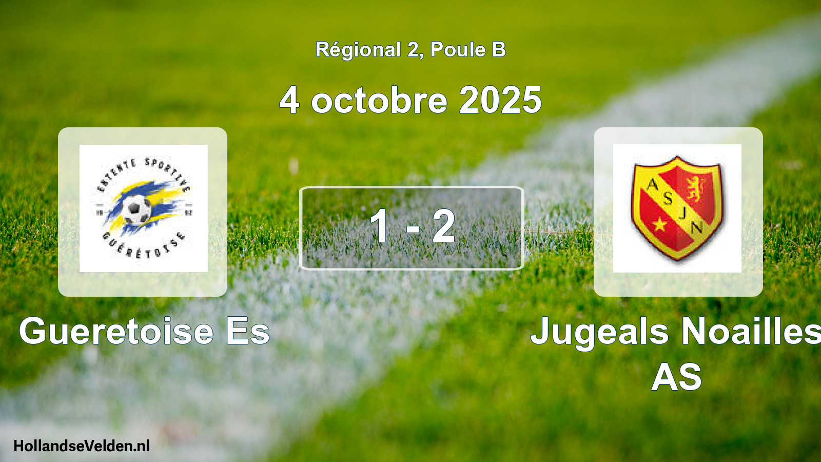 Match joué: Gueretoise Es - Jugeals Noailles AS 1 - 2 (4 octobre 2025)