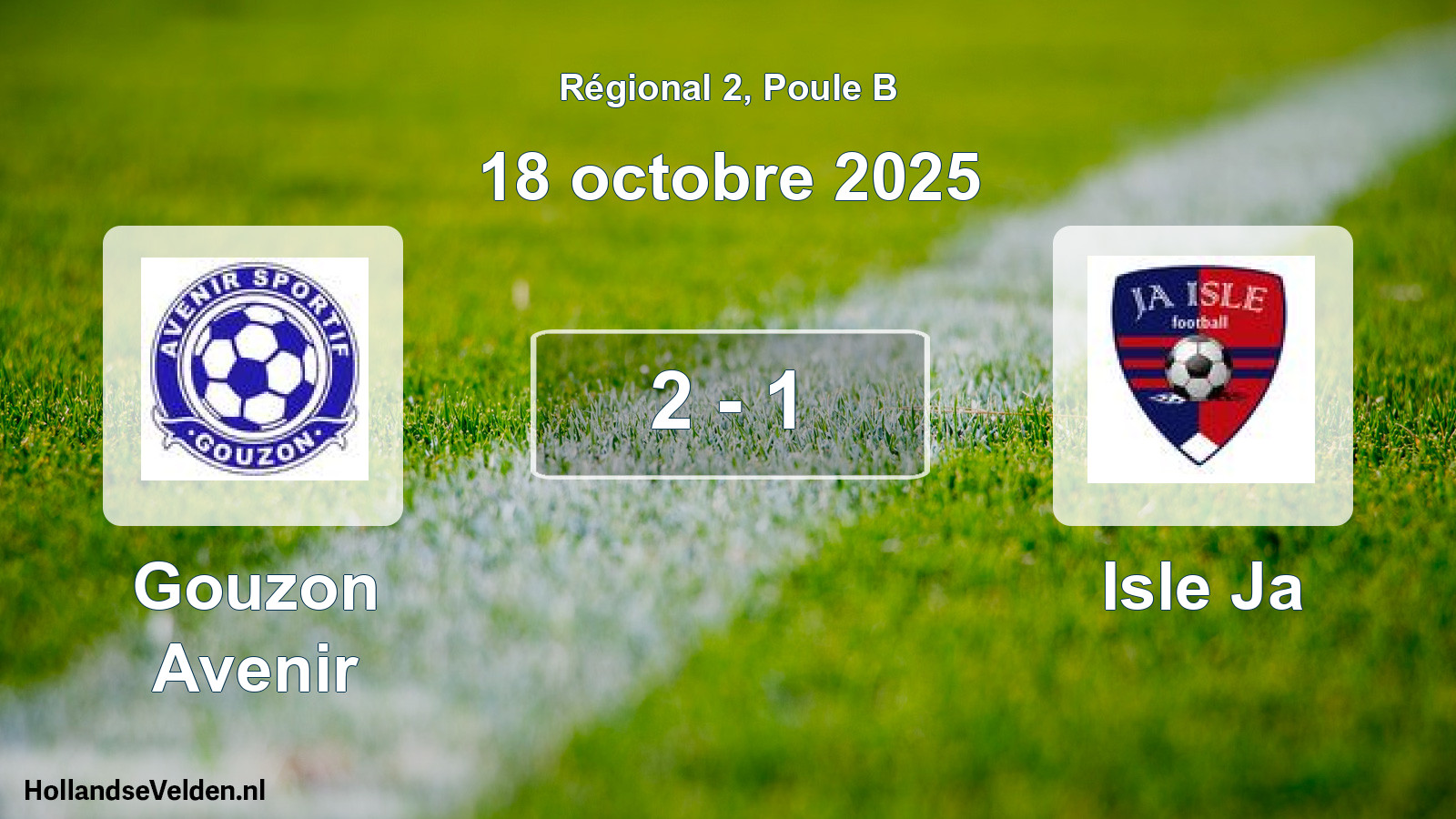 Total number of matches played: Gouzon Avenir - Isle Ja 2 - 1 (18 October 2025)