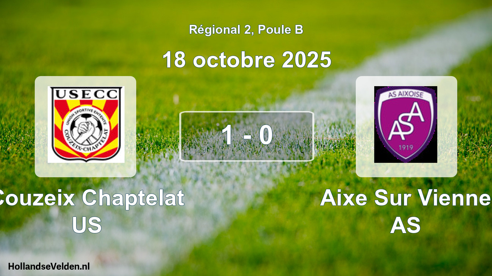 Match joué: Couzeix Chaptelat US - Aixe Sur Vienne AS 1 - 0 (18 octobre 2025)