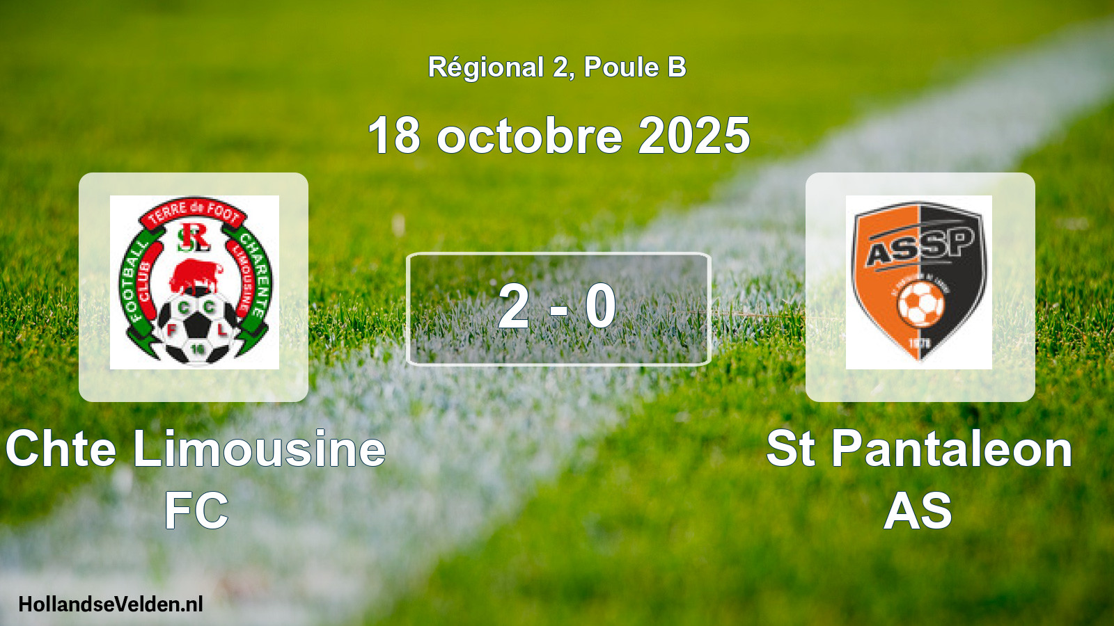 Total number of matches played: Chte Limousine FC - St Pantaleon AS 2 - 0 (18 October 2025)