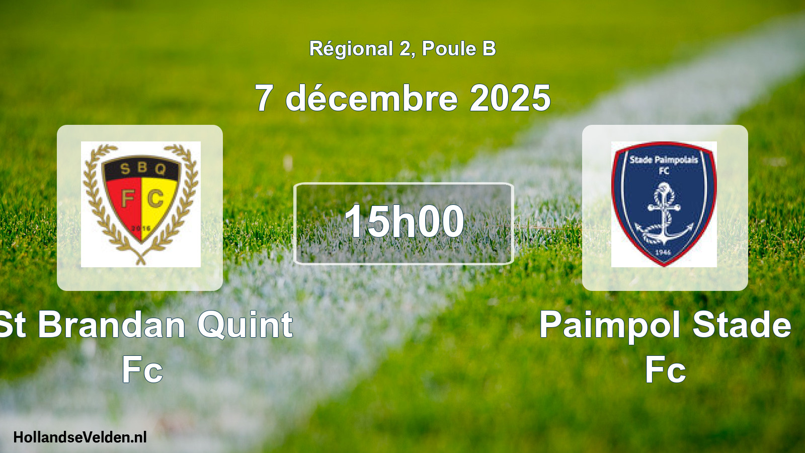 Scheduled Match: St Brandan Quint Fc - Paimpol Stade Fc (7 December 2025)