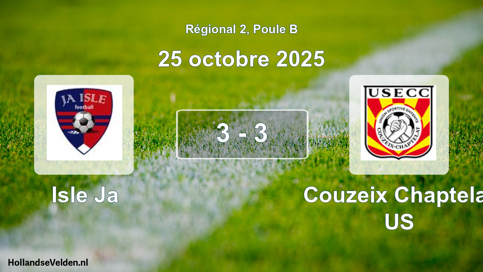 Gespeelde wedstrijd: Isle Ja - Couzeix Chaptelat US 3 - 3 (25 oktober 2025)