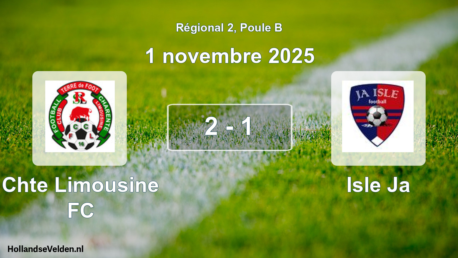 Match joué: Chte Limousine FC - Isle Ja 2 - 1 (1 novembre 2025)