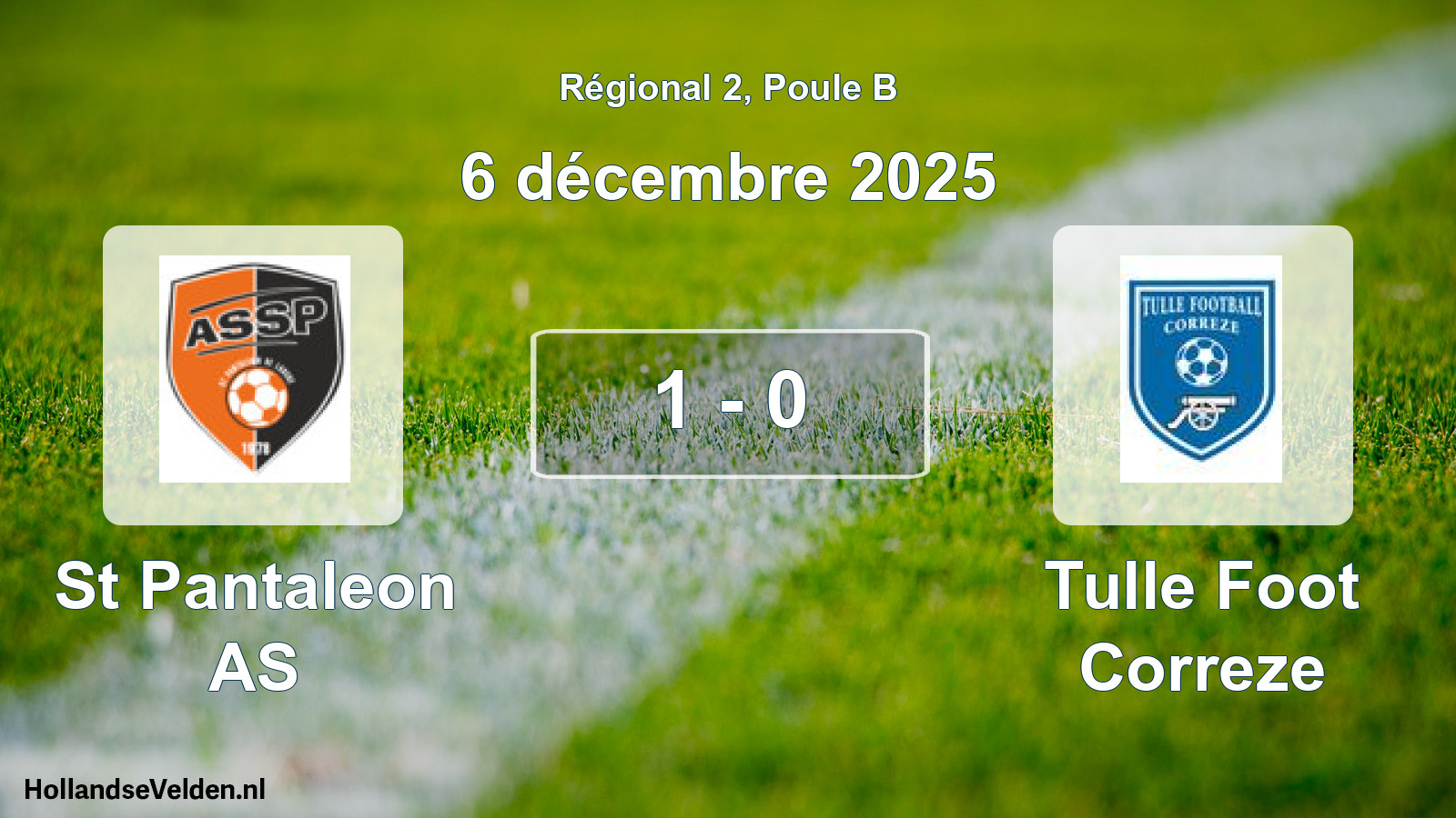 Gespeelde wedstrijd: St Pantaleon AS - Tulle Foot Correze 1 - 0 (6 december 2025)