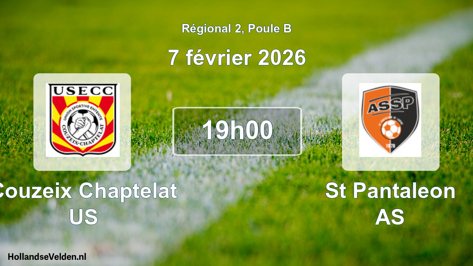 Match programmé: Couzeix Chaptelat US - St Pantaleon AS (7 février 2026)