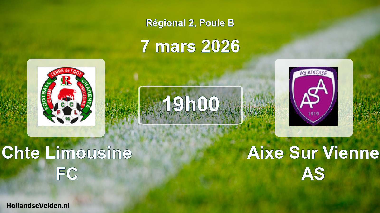 Match programmé: Chte Limousine FC - Aixe Sur Vienne AS (7 mars 2026)