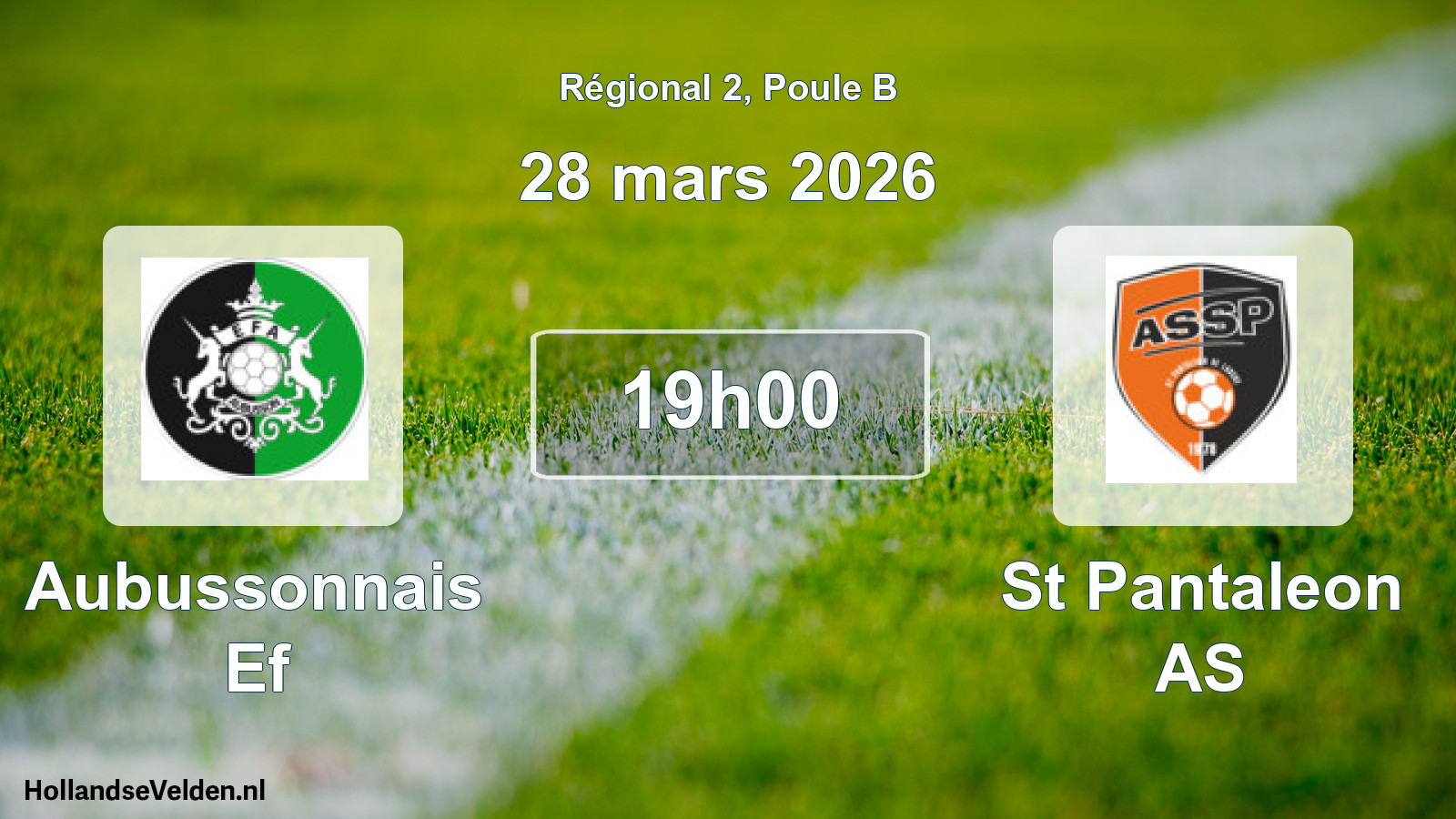 Match programmé: Aubussonnais Ef - St Pantaleon AS (28 mars 2026)